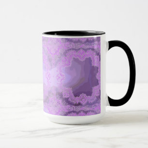 Lila HandkerChief Abstrakt Ringer Mugg