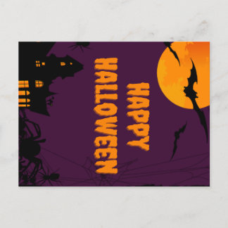 Lila Happy halloween Poster Vykort