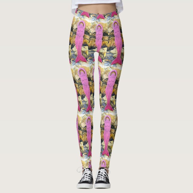 lila Havsgudinna Leggings (Framsida)