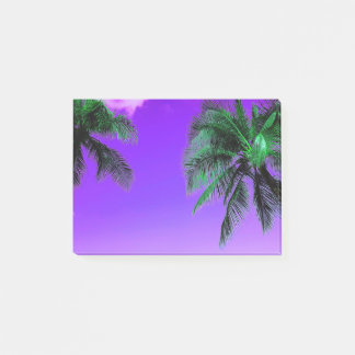 Lila Hawaiian Handflatan Träd Post-it Block