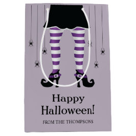 Lila Häxben Och Spindlar Glad Halloween Text