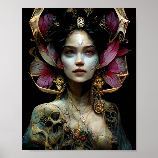 Lila Headdress Fantasy Art Poster (Framsidan)
