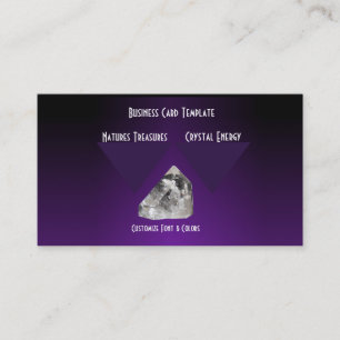 Lila Healing Crystals Logotyp Visitkort