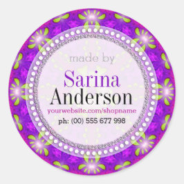 Lila Healing Light Mandala av etiketter