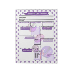 Lila Healthcare Student Medicine Template Anteckningsblock