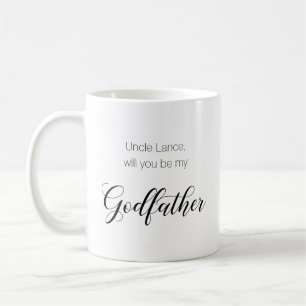 Lila Heart, blir du min gudfar Frieri Kaffemugg