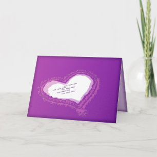 Lila Heart Card Helgkort