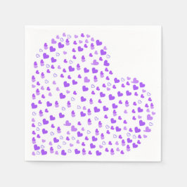 Lila Heart Cluster Pappersservett