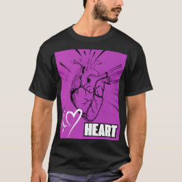 Lila Heart Design T-Shirt