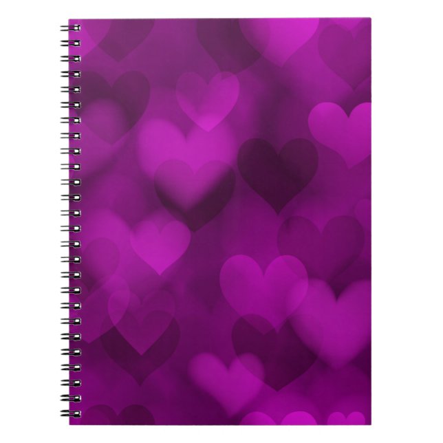 Lila Heart Gift for Women & Girls, Girl Kids Anteckningsbok (Framsidan)