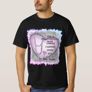 Lila Heart Home Health Sjuksköterska T Shirt