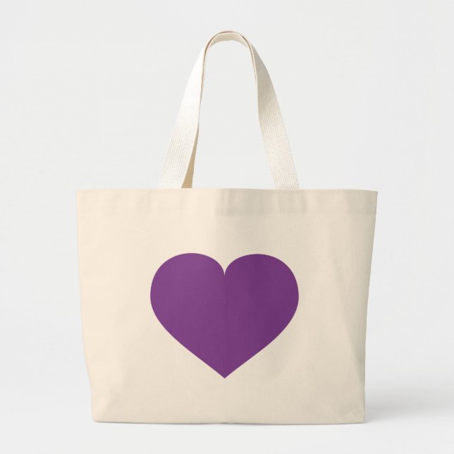 Lila Heart Jumbo Tygkasse (Framsidan)
