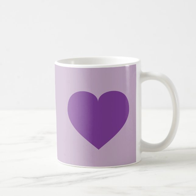 Lila Heart Kaffemugg (Höger)