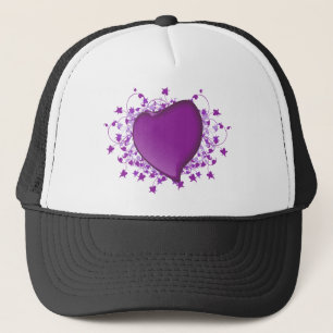 Lila Heart Keps