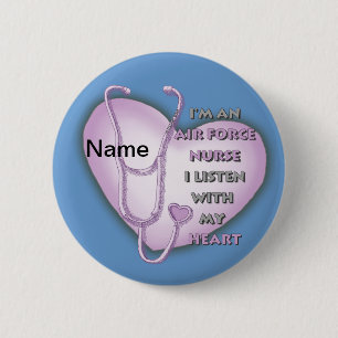 Lila Heart Luft Force Nurse Knapp
