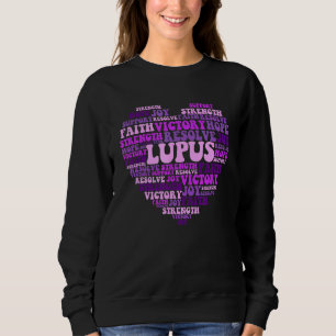 Lila Heart Lupus-medvetande för människan T Shirt