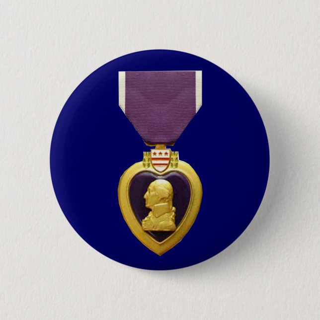 Lila Heart Medal Button Knapp (Framsida)