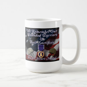 Lila Heart Medal Kaffemugg