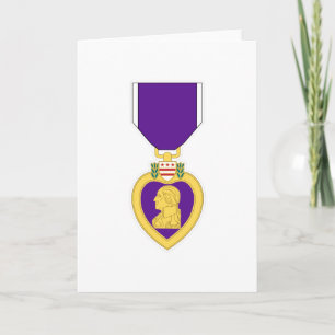 Lila Heart Medal Kort