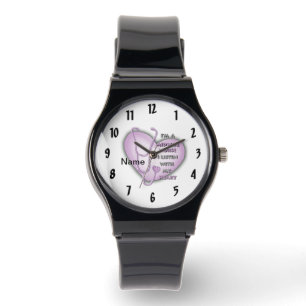 Lila Heart Midfru Nurse Armbandsur