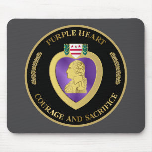 Lila Heart-minneshögtiden Mousepad Musmatta