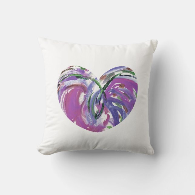 Lila Heart of Joy Pillow Kudde (Framsida)