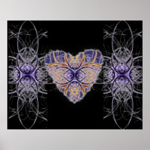 Lila Heart Poster