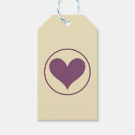 Lila Heart Presentetikett