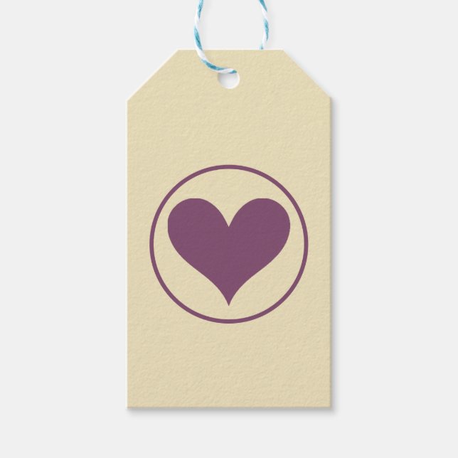 Lila Heart Presentetikett (Framsidan)