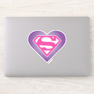 Lila Heart S-Shield Klistermärken