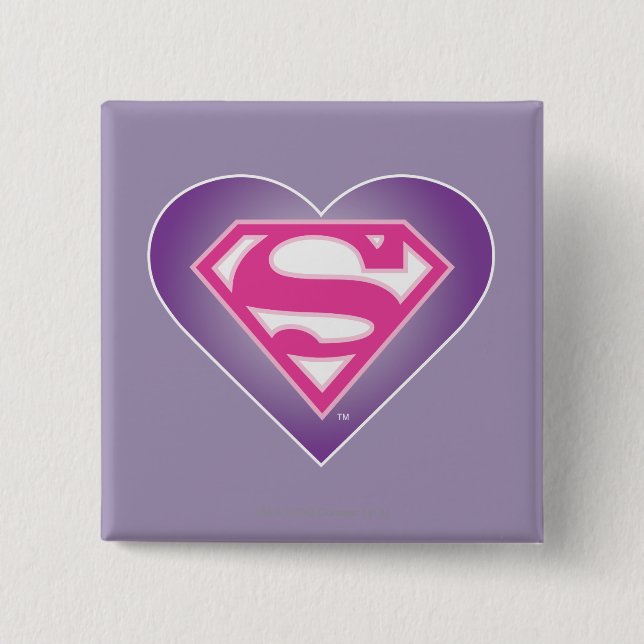 Lila Heart S-Shield Knapp (Framsida)
