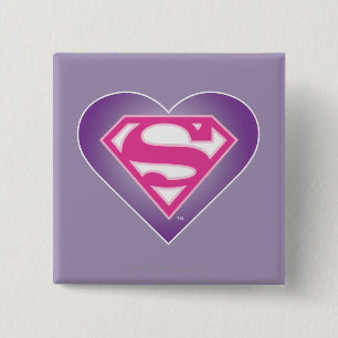 Lila Heart S-Shield Knapp