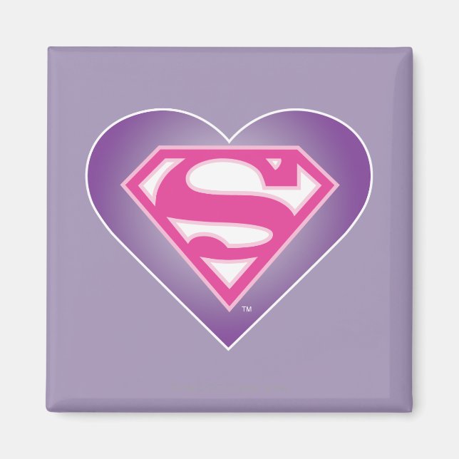 Lila Heart S-Shield Magnet (Framsidan)
