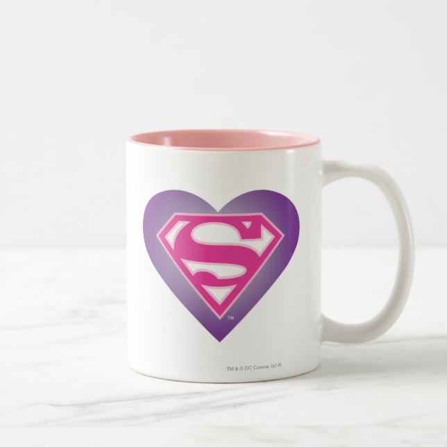 Lila Heart S-Shield Två-Tonad Mugg (Höger)
