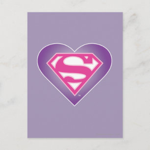 Lila Heart S-Shield Vykort