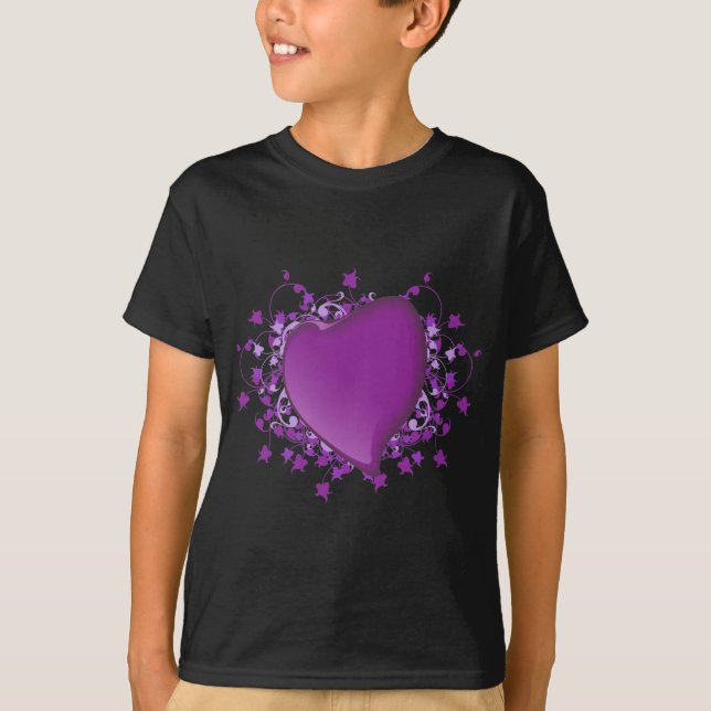 Lila Heart Tee Shirt (Framsida)