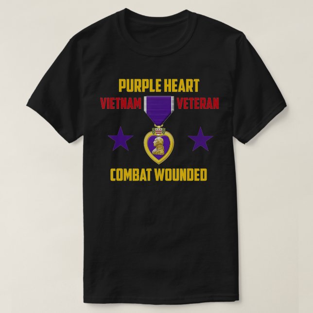 Lila Heart Vietnam Veteran (1) T Shirt (Design framsida)