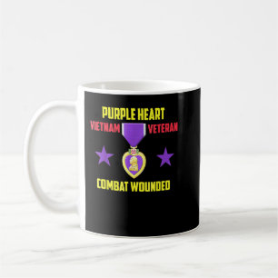Lila Heart Vietnam Veteran Kaffemugg