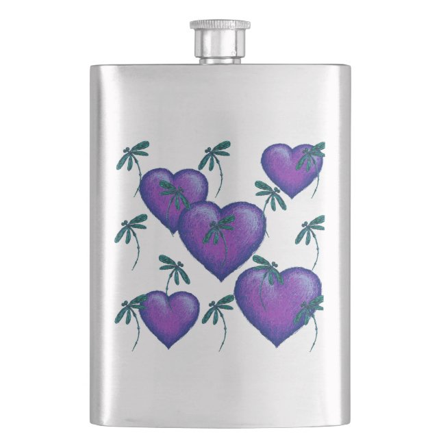 Lila Hearts and Dragonflies Fickplunta (Framsidan)