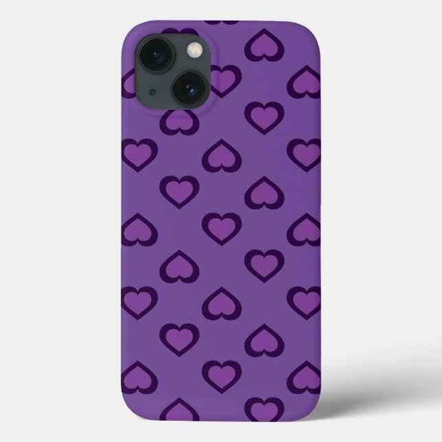 Lila Hearts Fodral-Mate iphone case (Baksida)