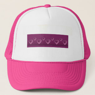 Lila Hearts Hat Keps