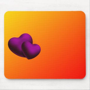 Lila Hearts Mousepad Musmatta