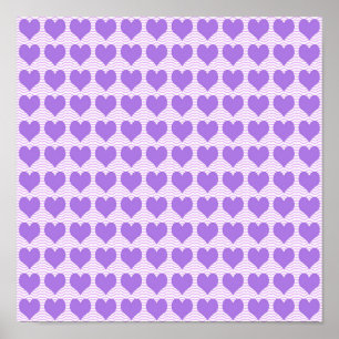 Lila Hearts Poster