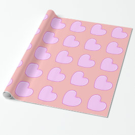 Lila Hearts Presentpapper