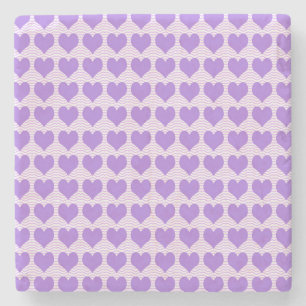 Lila Hearts Stenunderlägg