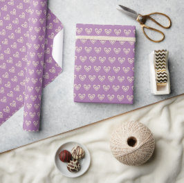 Lila Hearts Valentine Presentpapper