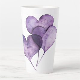 *Lila Hearts Watercolor Digital Art