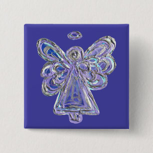 Lila Helgdag Guardian Angel Anpassningsbar Pin But Knapp