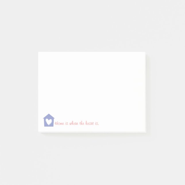 Lila Hem är där kärnan finns Post-it Block (Framsida)