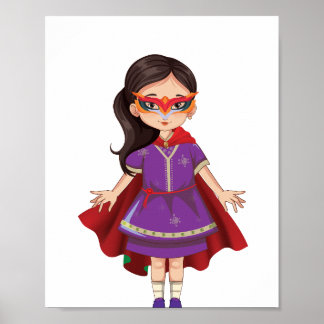 Lila Heroine Girl Digital Art Poster
